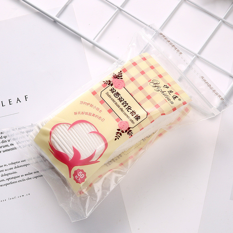 50 buc/sac pentru eliminarea machiajului pentru față, bumbac, grăsime, nețesute pentru demachiere, șervețele de machiaj cu două fețe.