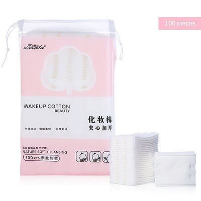 100 buc/50 buc/pachet Demachiant de unică folosință Tampoane cosmetice din bumbac pentru instrumente de machiaj burete de machiaj pentru spălarea șervețelelor umede pentru îngrijirea pielii