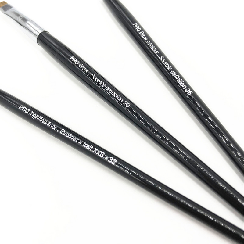 Perie profesională pentru creion de ochi Tightline Pro, unghiulară, plată, pentru machiaj pentru contur sprâncene, perie de precizie pentru sprâncene #20 #32 #36 Cosmetică