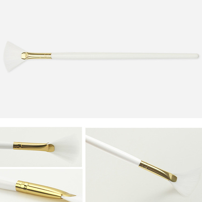 Perie profesională cu ventilator de dimensiune lungă, mască de argilă, instrumente de ser, mâner din lemn, păr sintetic, cosmetică, frumusețe, instrument de machiaj pentru îngrijirea pielii