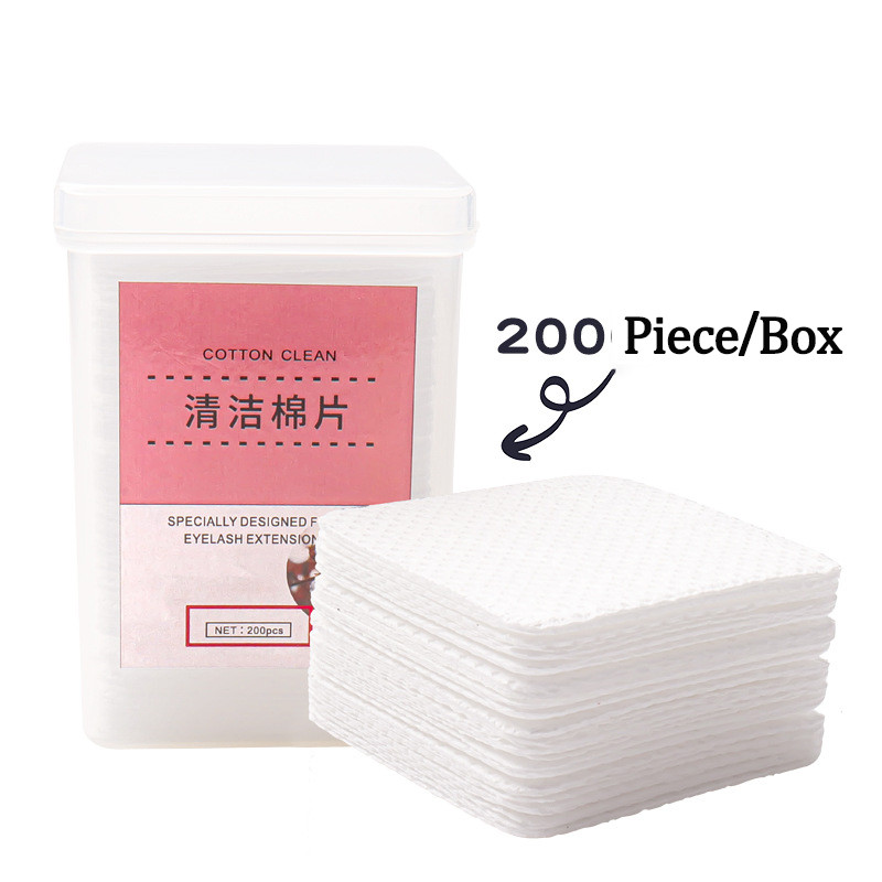 200 buc/cutie Extensie de gene Tampoane pentru îndepărtarea lipiciului Genele Altoire Lipici nețesut Curățare Ștergeți fără scame Șervețele de hârtie Curățați genele
