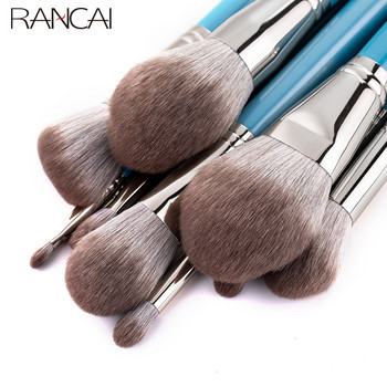 Σετ πινέλα μακιγιάζ RANCAI 13 τμχ με δερμάτινη τσάντα Foundation Powder Blush Eyeshadow Brush Brush Soft Hair Cosmetic Makeup Tool