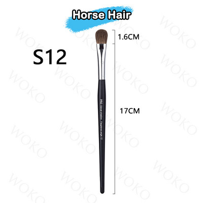 Perie pentru contur sprâncene Perie pentru creion de ochi Perie profesională pentru sprâncene cu ventilator mic, perie de machiaj de înaltă calitate, instrumente S36