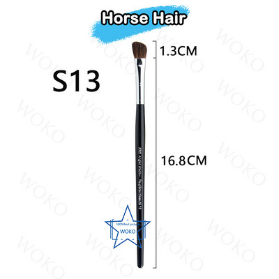 Perie pentru contur sprâncene Perie pentru creion de ochi Perie profesională pentru sprâncene cu ventilator mic, perie de machiaj de înaltă calitate, instrumente S36