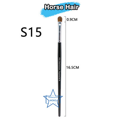 Perie pentru contur sprâncene Perie pentru creion de ochi Perie profesională pentru sprâncene cu ventilator mic, perie de machiaj de înaltă calitate, instrumente S36