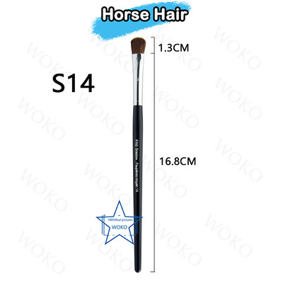 Perie pentru contur sprâncene Perie pentru creion de ochi Perie profesională pentru sprâncene cu ventilator mic, perie de machiaj de înaltă calitate, instrumente S36