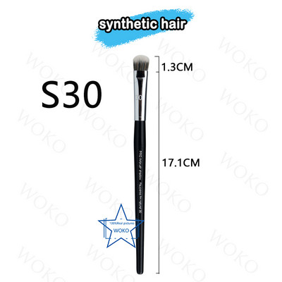 Perie pentru contur sprâncene Perie pentru creion de ochi Perie profesională pentru sprâncene cu ventilator mic, perie de machiaj de înaltă calitate, instrumente S36