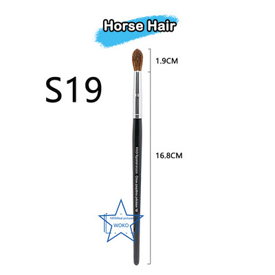 Perie pentru contur sprâncene Perie pentru creion de ochi Perie profesională pentru sprâncene cu ventilator mic, perie de machiaj de înaltă calitate, instrumente S36