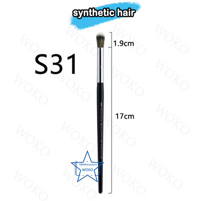 Perie pentru contur sprâncene Perie pentru creion de ochi Perie profesională pentru sprâncene cu ventilator mic, perie de machiaj de înaltă calitate, instrumente S36