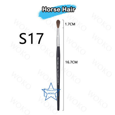 Perie pentru contur sprâncene Perie pentru creion de ochi Perie profesională pentru sprâncene cu ventilator mic, perie de machiaj de înaltă calitate, instrumente S36