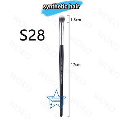 Perie pentru contur sprâncene Perie pentru creion de ochi Perie profesională pentru sprâncene cu ventilator mic, perie de machiaj de înaltă calitate, instrumente S36