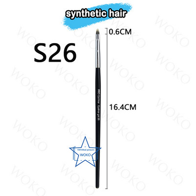 Perie pentru contur sprâncene Perie pentru creion de ochi Perie profesională pentru sprâncene cu ventilator mic, perie de machiaj de înaltă calitate, instrumente S36