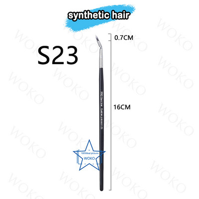 Perie pentru contur sprâncene Perie pentru creion de ochi Perie profesională pentru sprâncene cu ventilator mic, perie de machiaj de înaltă calitate, instrumente S36