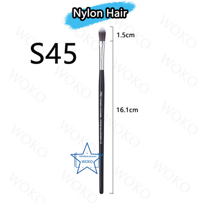 Perie pentru contur sprâncene Perie pentru creion de ochi Perie profesională pentru sprâncene cu ventilator mic, perie de machiaj de înaltă calitate, instrumente S36