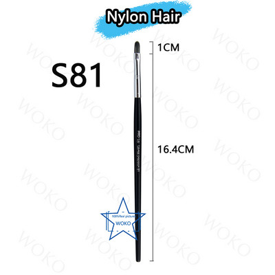 Perie pentru contur sprâncene Perie pentru creion de ochi Perie profesională pentru sprâncene cu ventilator mic, perie de machiaj de înaltă calitate, instrumente S36