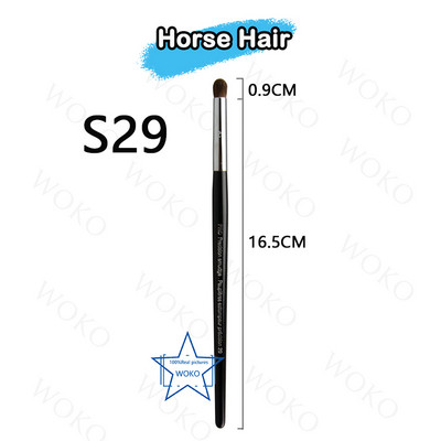 Perie pentru contur sprâncene Perie pentru creion de ochi Perie profesională pentru sprâncene cu ventilator mic, perie de machiaj de înaltă calitate, instrumente S36