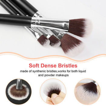 Σετ πινέλα μακιγιάζ 13 τμχ με 2 Podwer Puff Foundation Blush Powder Eyeshadow Lip Blending Eyelash Brush Beauty Tools Makeup