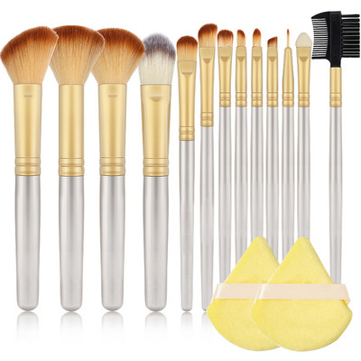 13 db-os sminkecset készlet 2 db púderpúderes alapozó pirosító púder szemhéjfestékkel ajakkeverő szempilla ecset Beauty sminkeszközök