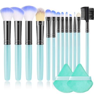 13 db-os sminkecset készlet 2 db púderpúderes alapozó pirosító púder szemhéjfestékkel ajakkeverő szempilla ecset Beauty sminkeszközök