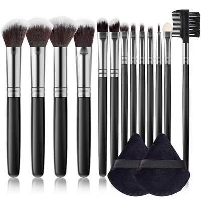 13 db-os sminkecset készlet 2 db púderpúderes alapozó pirosító púder szemhéjfestékkel ajakkeverő szempilla ecset Beauty sminkeszközök