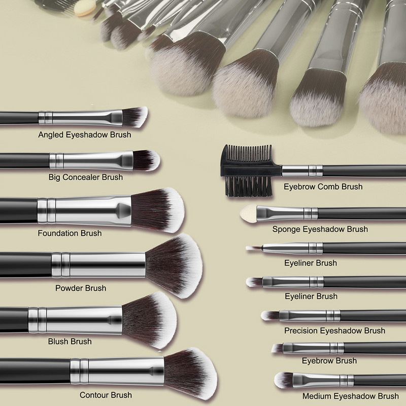 13 db-os sminkecset készlet 2 db púderpúderes alapozó pirosító púder szemhéjfestékkel ajakkeverő szempilla ecset Beauty sminkeszközök