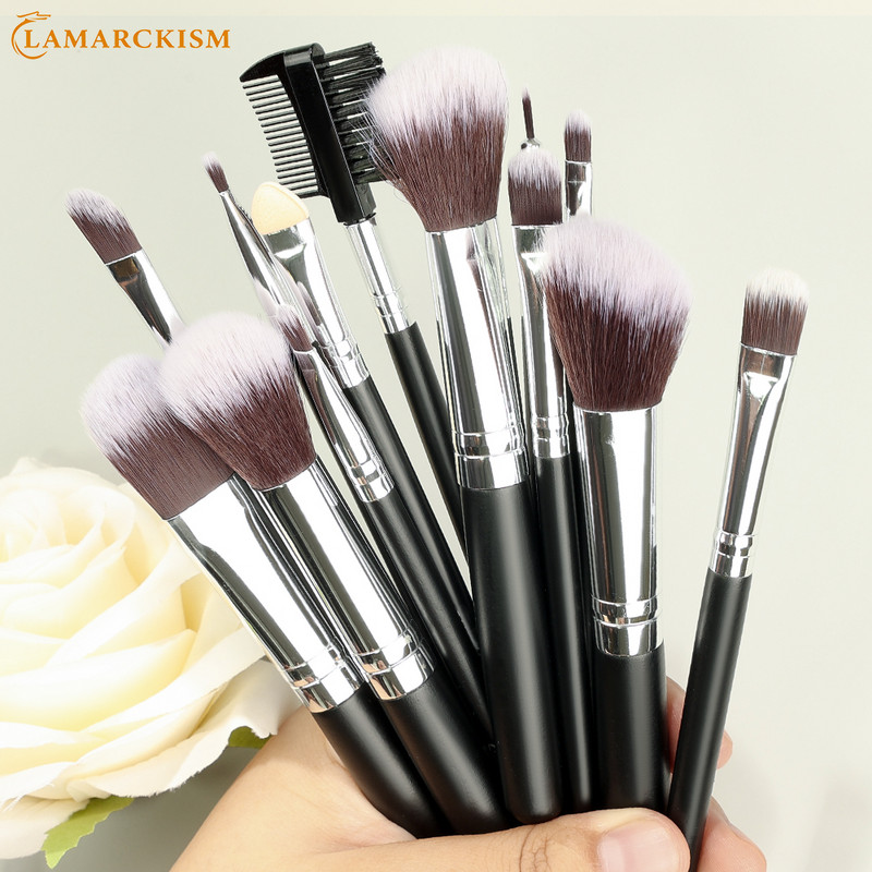 13 db-os sminkecset készlet 2 db púderpúderes alapozó pirosító púder szemhéjfestékkel ajakkeverő szempilla ecset Beauty sminkeszközök