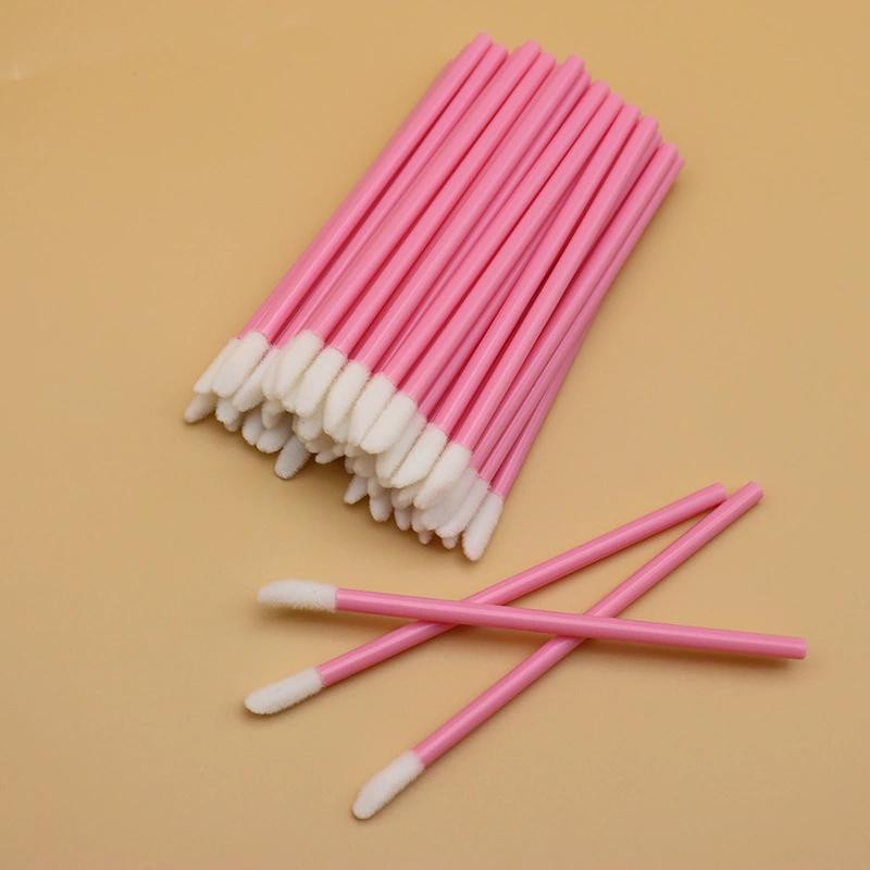 50 бр./пакет Четка за устни за еднократна употреба Четки за грим Химикалка Червило Спирала Пръчици за почистване на четки Козметични четки за грим Апликатори