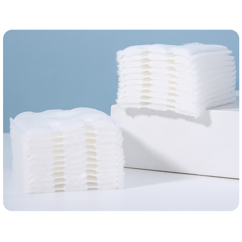 50 buc Șervețele de curățare a feței din bumbac natural moale cu trei straturi Tampoane demachiante Cosmetice Frumusețe Machiaj Instrumente pentru curățarea feței