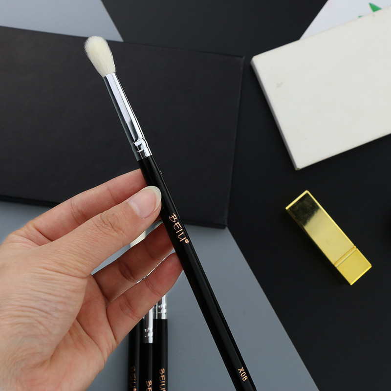 BEILI X06/X04/X08 Pensule de machiaj fard de pleoape negre Fond de ten conic pentru fard de pleoape Păr natural de capră 1 bucată perie de machiaj pentru ochi