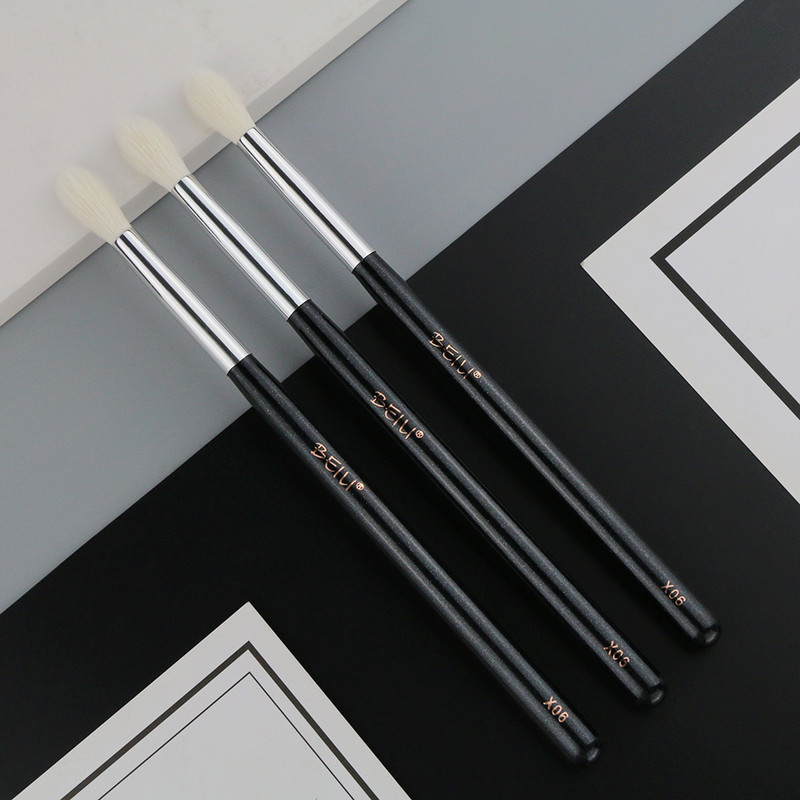 BEILI X06/X04/X08 Pensule de machiaj fard de pleoape negre Fond de ten conic pentru fard de pleoape Păr natural de capră 1 bucată perie de machiaj pentru ochi