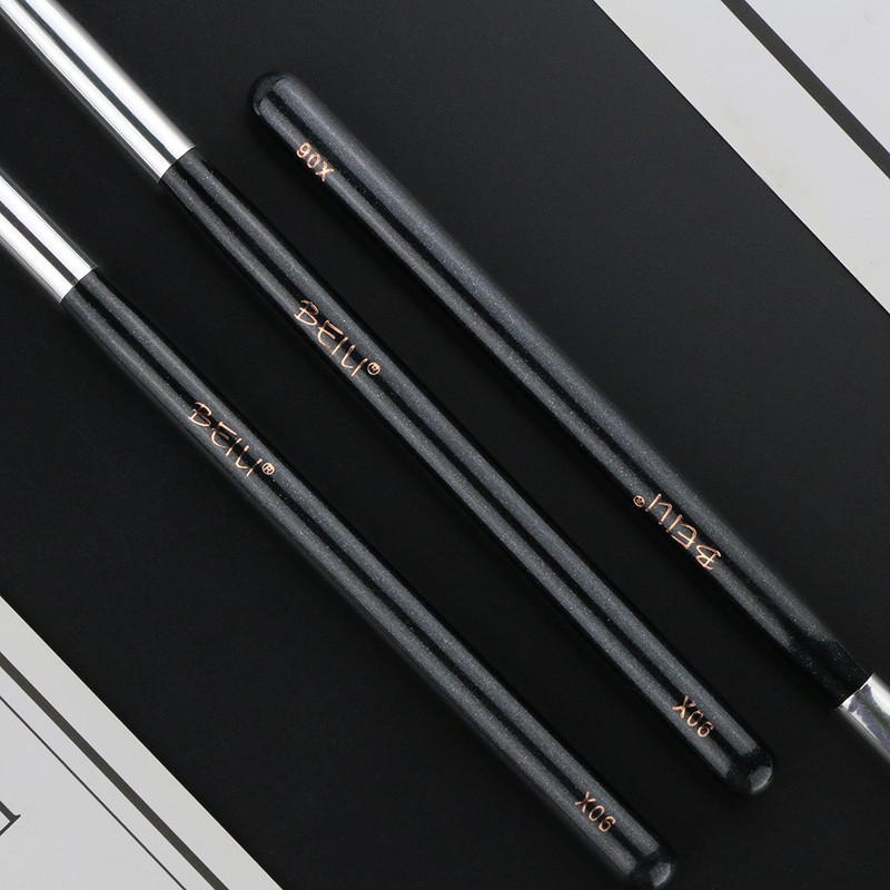 BEILI X06/X04/X08 Pensule de machiaj fard de pleoape negre Fond de ten conic pentru fard de pleoape Păr natural de capră 1 bucată perie de machiaj pentru ochi