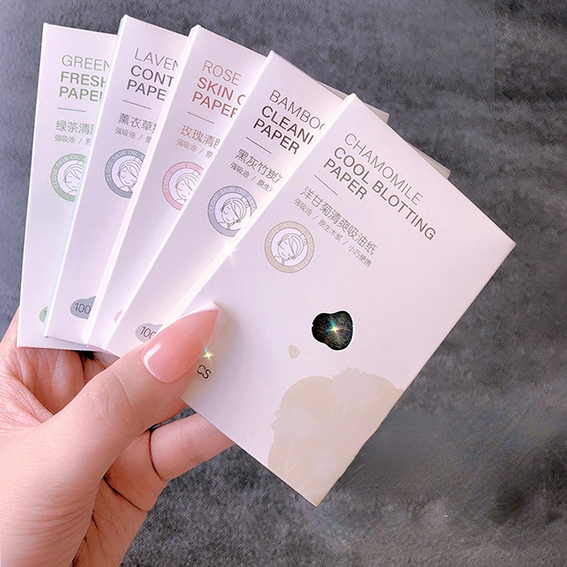 100 buc șervețele de curățare pentru controlul uleiului de față Hârtie absorbantă de față cu control al uleiului Foaie absorbantă Șervețele pentru maturi uleioase Hârtie de curățare a feței