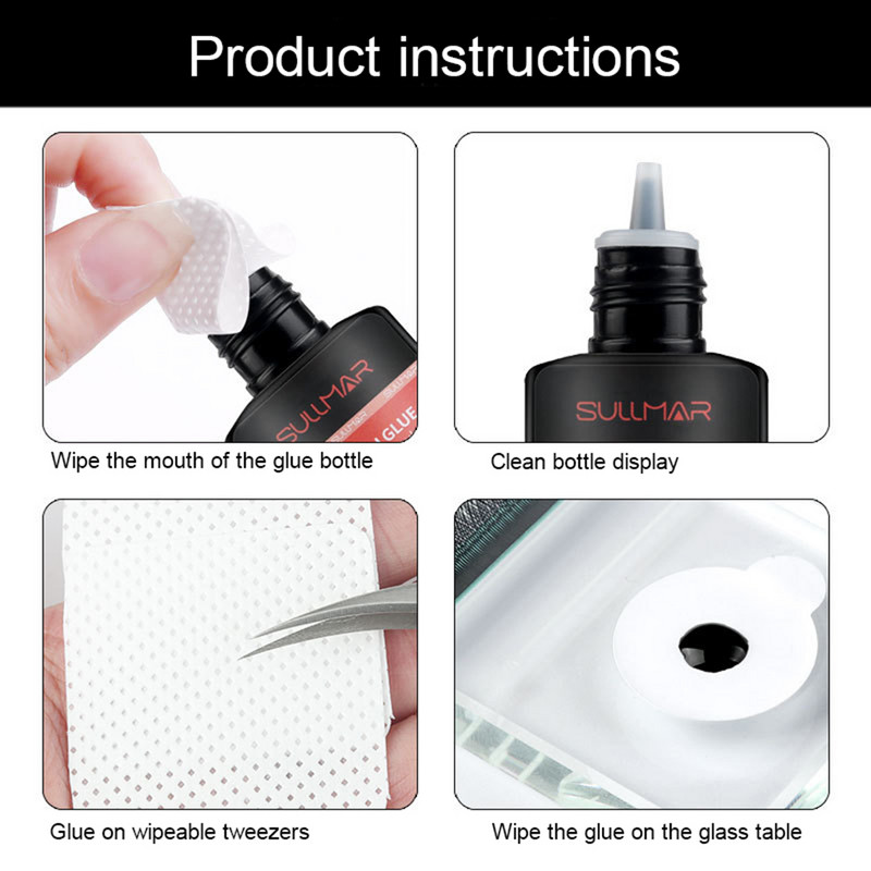 Șervețele pentru unghii, proaspăt moi și absorbabile, fără scame, pentru curățarea genelor.