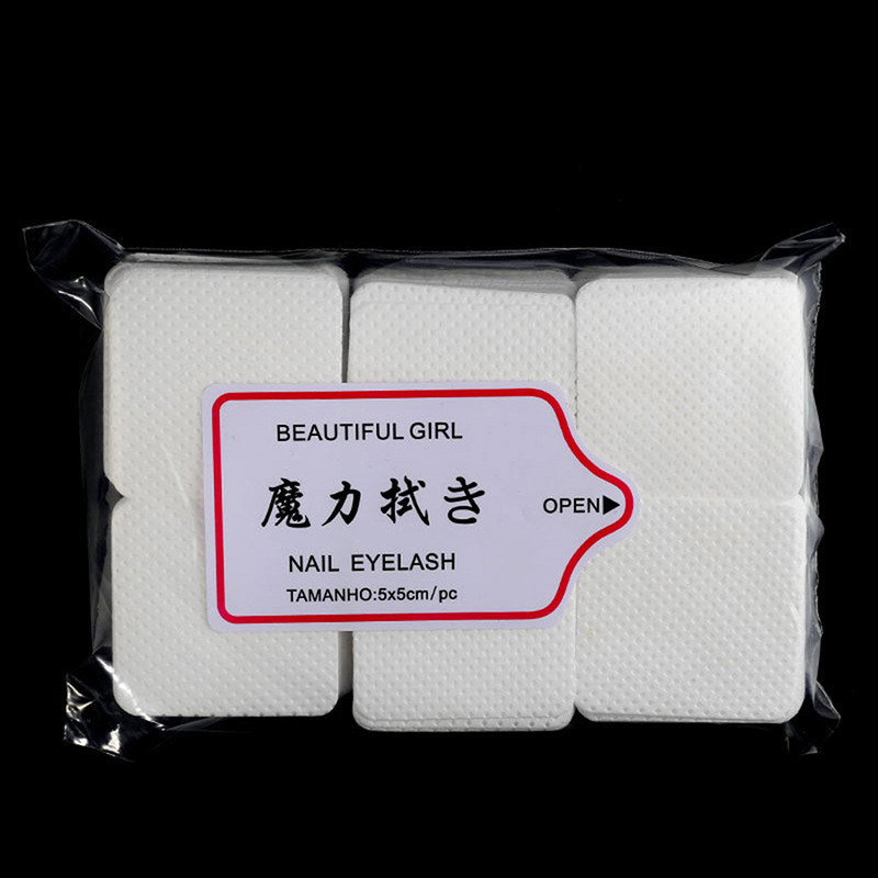 Șervețele pentru unghii, proaspăt moi și absorbabile, fără scame, pentru curățarea genelor.