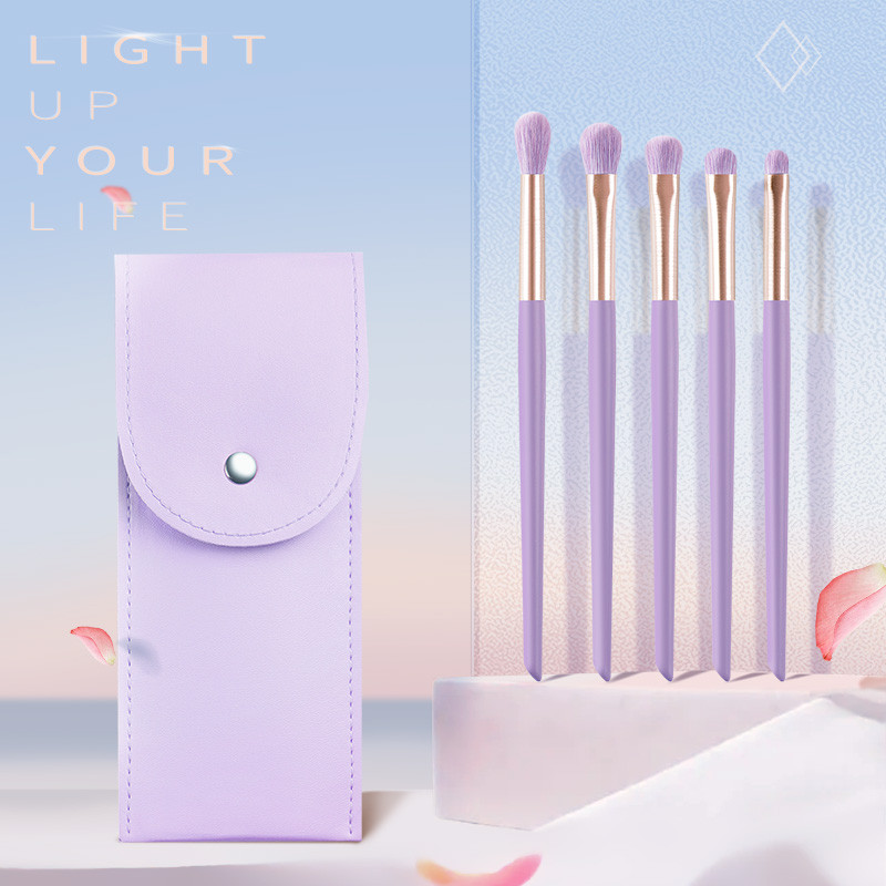 Kit de pensule de machiaj pentru ochi MyDestiny 5 buc. Perie pentru fard de ochi de înaltă calitate Perie pentru gene Set pensule de machiaj umbrire Pensule de machiaj