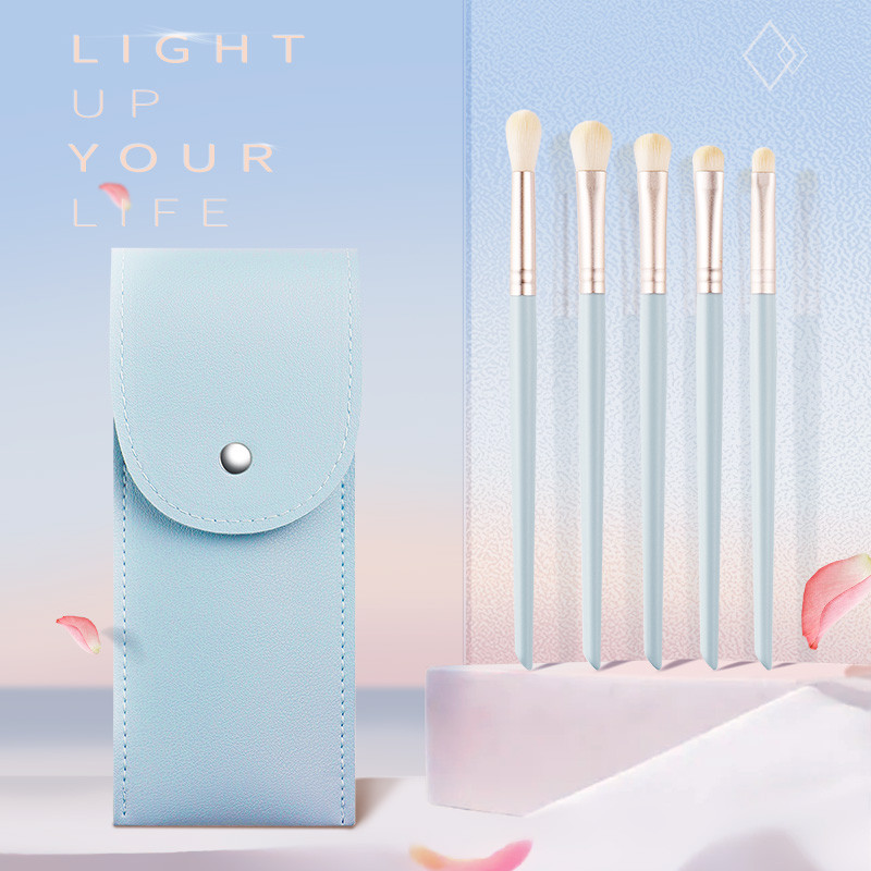 Kit de pensule de machiaj pentru ochi MyDestiny 5 buc. Perie pentru fard de ochi de înaltă calitate Perie pentru gene Set pensule de machiaj umbrire Pensule de machiaj