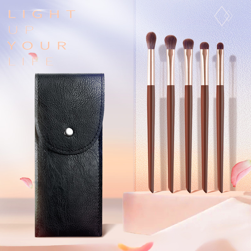 Kit de pensule de machiaj pentru ochi MyDestiny 5 buc. Perie pentru fard de ochi de înaltă calitate Perie pentru gene Set pensule de machiaj umbrire Pensule de machiaj