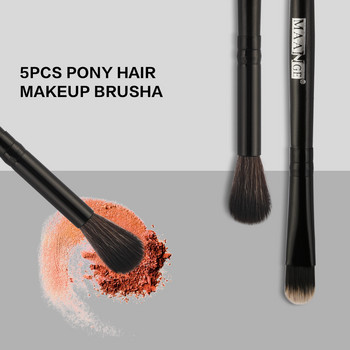 5 τεμ/συσκευασία Σετ βουρτσών μακιγιάζ για σκιές ματιών διπλού άκρου Σετ Pro Cosmetic Eyeliner Powder Eyes Beauty Brush Tool Kit Pinceis De Maquiagem