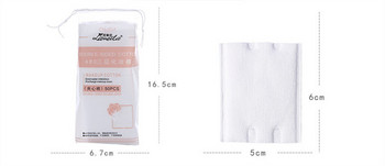 50 τεμάχια μη υφασμένα υφάσματα Παχύ καλλυντικό βαμβάκι σε τσάντα ντεμακιγιάζ 3 στρώσεων Βαμβακερά επιθέματα μιας χρήσης Καθαρισμός προσώπου E1015