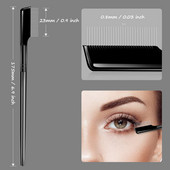 Skropstu ķemmes skropstu birstes atdalītājs - skropstu atdalītājs, aplauzējs grima skropstu tušas aplikators, skropstu kopšanas birstes metāla zobi