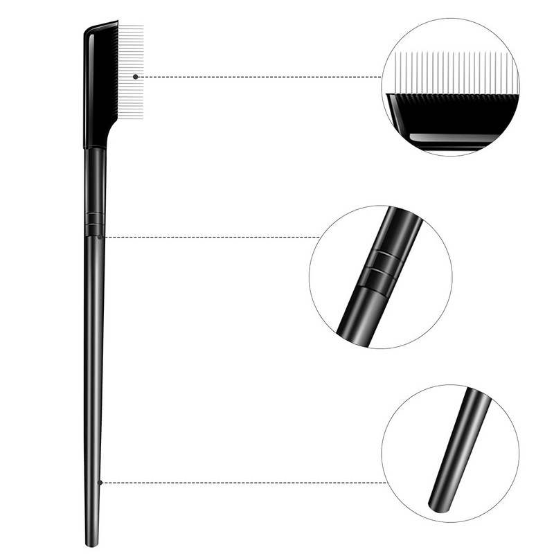 Skropstu ķemmes skropstu birstes atdalītājs - skropstu atdalītājs, aplauzējs grima skropstu tušas aplikators, skropstu kopšanas birstes metāla zobi