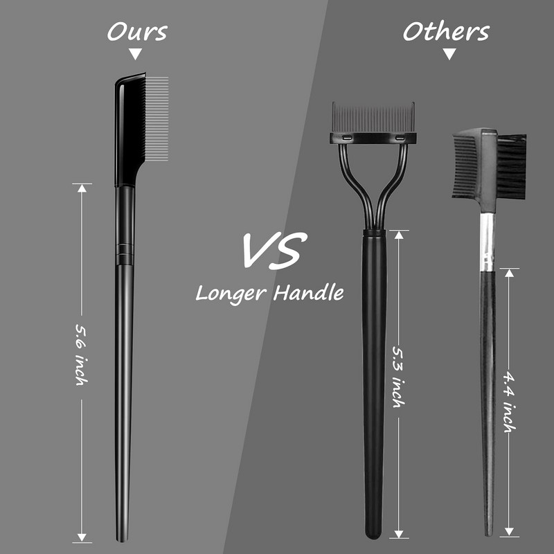 Skropstu ķemmes skropstu birstes atdalītājs - skropstu atdalītājs, aplauzējs grima skropstu tušas aplikators, skropstu kopšanas birstes metāla zobi