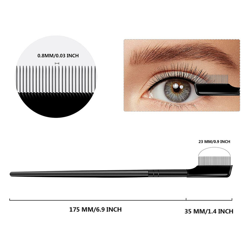 Ripsmete kamm metallist hambad ripsmete koolutaja eraldaja ripsmete hooldamise harjad ripsmete kosmeetika kamm