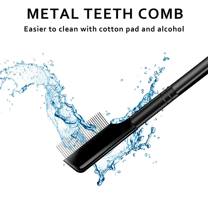 Ripsmete kamm metallist hambad ripsmete koolutaja eraldaja ripsmete hooldamise harjad ripsmete kosmeetika kamm