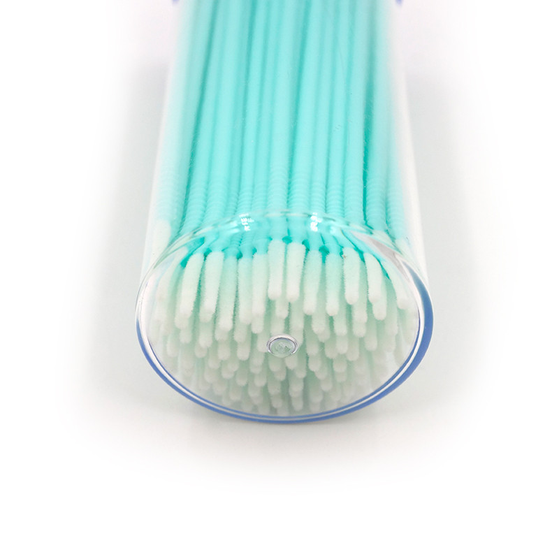 2020, perie de machiaj de unică folosință, cu cap lung, 100 buc, perie pentru gene, verde mentă, micro perie de rimel, utilizate pentru permanenta genelor