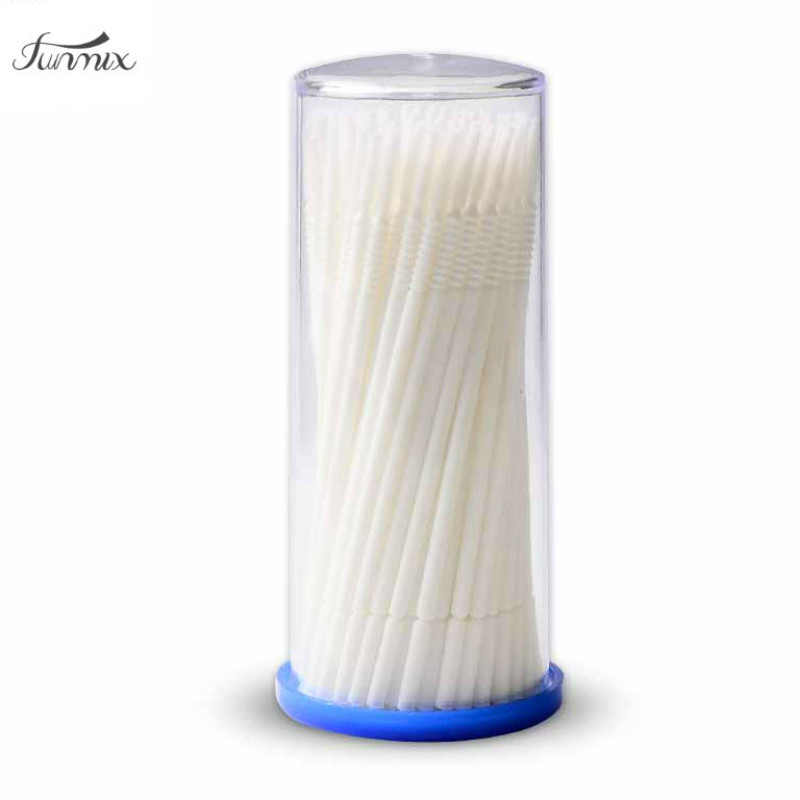 2020, perie de machiaj de unică folosință, cu cap lung, 100 buc, perie pentru gene, verde mentă, micro perie de rimel, utilizate pentru permanenta genelor