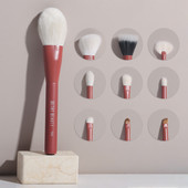Roșu 1 bucată perie de machiaj o singură perie pudră fard de ochi Instrumente de machiaj profesional păr de capră păr sintetic BETHY BEAUTY