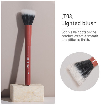 Roșu 1 bucată perie de machiaj o singură perie pudră fard de ochi Instrumente de machiaj profesional păr de capră păr sintetic BETHY BEAUTY