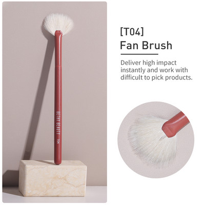 Roșu 1 bucată perie de machiaj o singură perie pudră fard de ochi Instrumente de machiaj profesional păr de capră păr sintetic BETHY BEAUTY