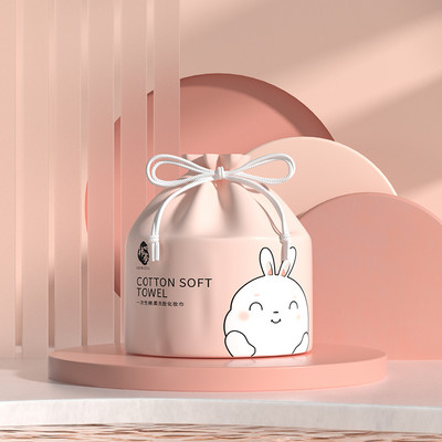 2 ролки еднократна кърпа за лице Мека плътна памучна почистваща кърпичка за лице Мокри сухи кърпички Препарат за премахване на грим Навиваща се кърпичка Грижа за кожата